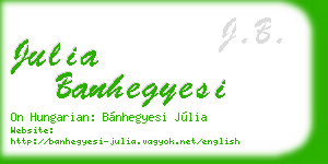 julia banhegyesi business card